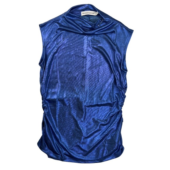 NWOT Rebecca Minkoff Metallic Blue Tank Too In Size S - Picture 1 of 5